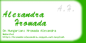 alexandra hromada business card